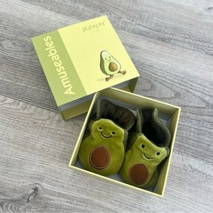 Jellycat Amusable Avocado Baby Booties